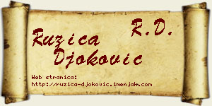Ružica Đoković vizit kartica
